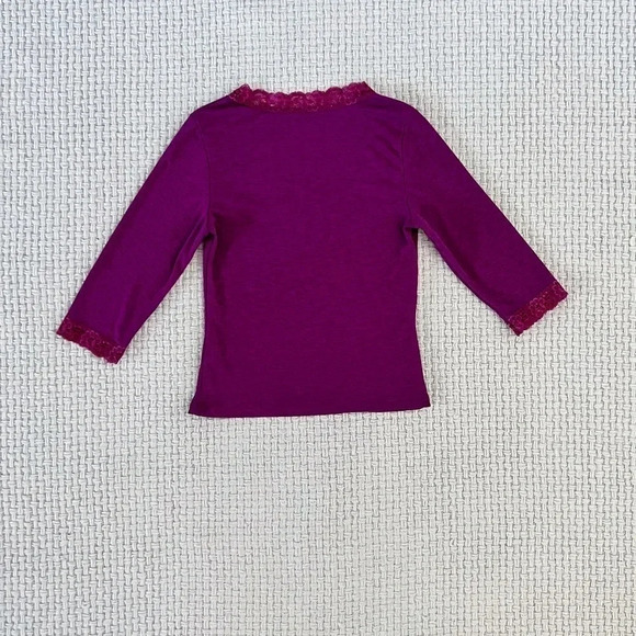 VINTAGE 90’s Lace Trim Blouse - Picture 5 of 7